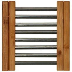 Onderzetter RVS Met Bamboe 21,5 X 22 Cm -Exporteren Proef Loka Winkel 09aa155db1f1021c294f9f968970e802