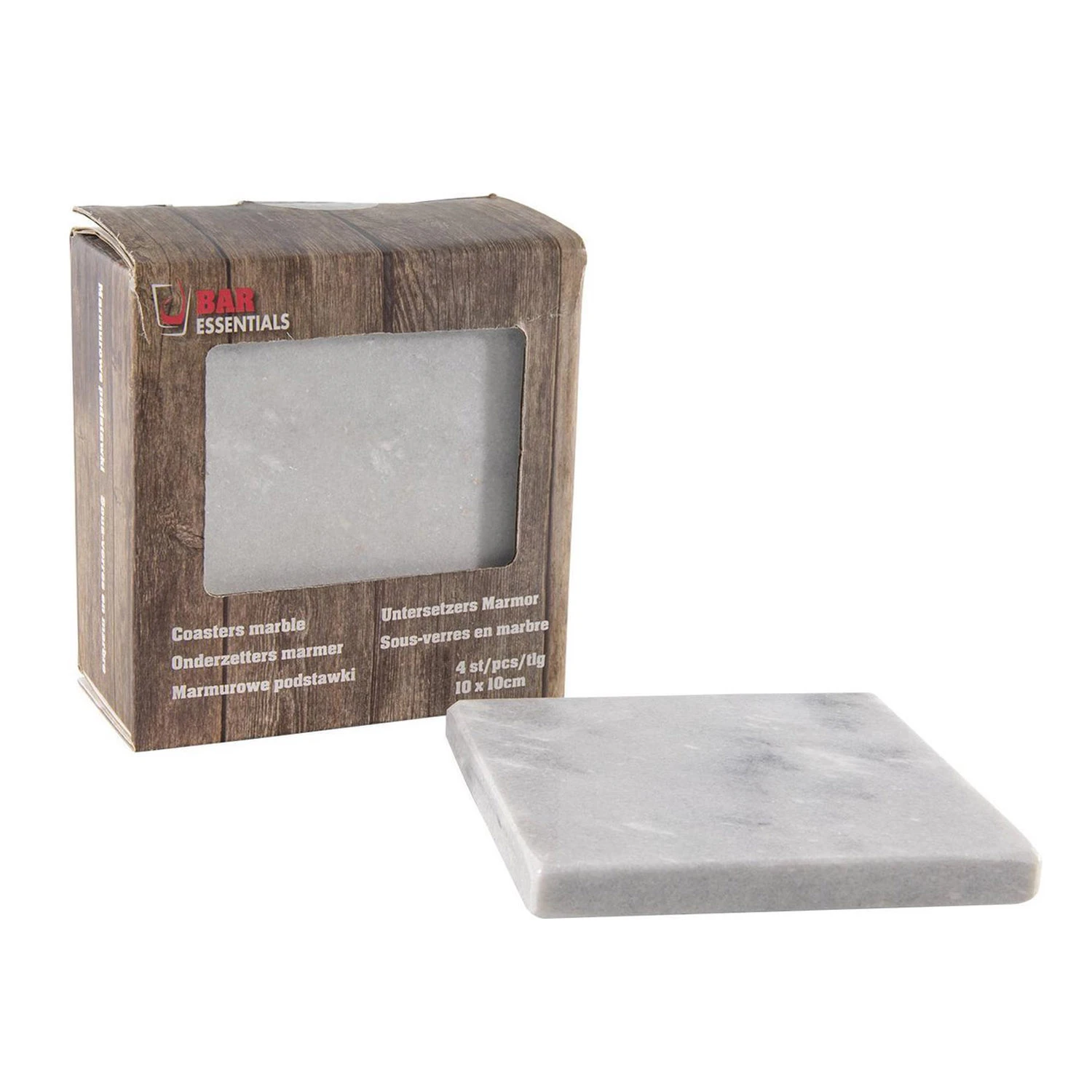 Onderzetter Marmer Set Van 4 10x10cm 1 Onderzetter Marmer Set Van 4 10x10cm
