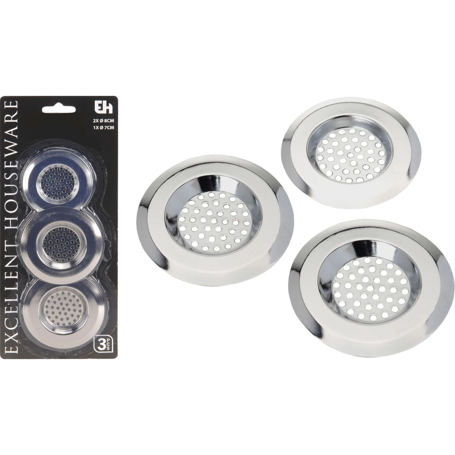 Excellent Houseware Gootsteenzeefje 3 Stuks 2 Excellent Houseware Gootsteenzeefje 3 Stuks - Afbeelding 2