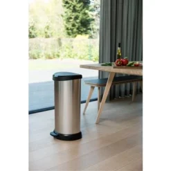 Curver Decobin Pedaalemmer Ovaal 40L Zilver -Exporteren Proef Loka Winkel 101 1125 4 1 1