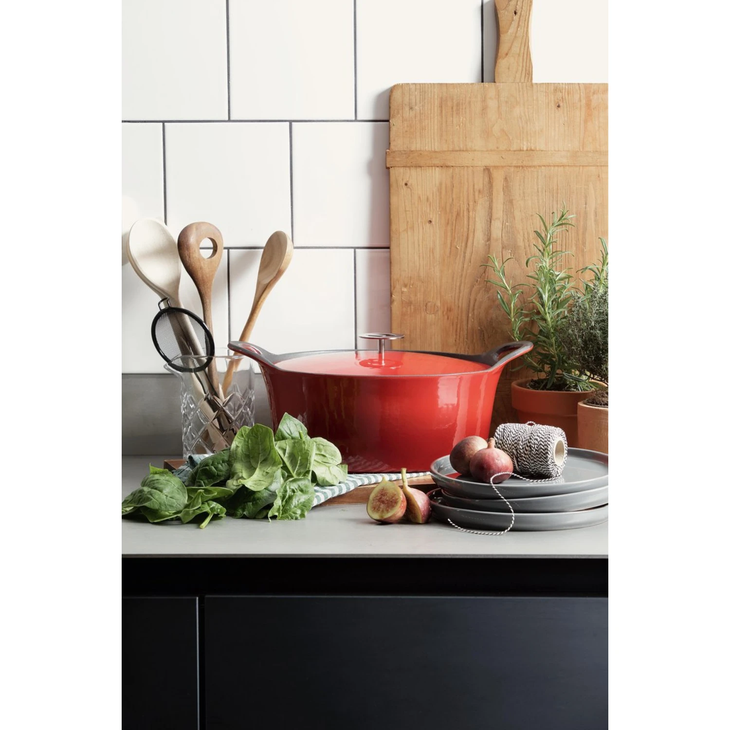 Cuisinox Gietijzeren Braadpan Ø29 Ovaal Volcan Rood Geëmailleerd 2 Cuisinox Gietijzeren Braadpan Ø29 Ovaal Volcan Rood Geëmailleerd - Afbeelding 2