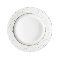 Dutch Rose Amsterdam Loft Ontbijtbord Plat 21 Cm Wit Glitter