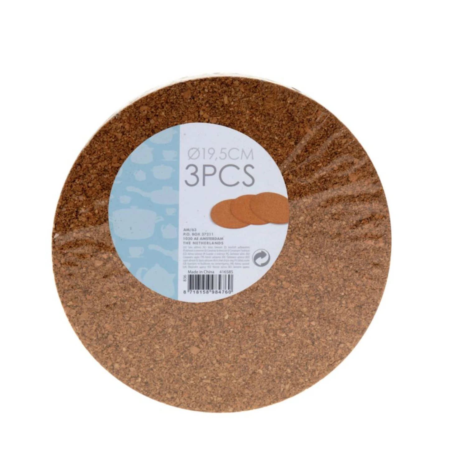 Excellent Houseware Pannenonderzetters Ø19,5 Cm 3 Stuks 2 Excellent Houseware Pannenonderzetters Ø19,5 Cm 3 Stuks - Afbeelding 2