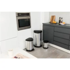 Curver Decobin Pedaalemmer Ovaal 20L Zilver -Exporteren Proef Loka Winkel 101 5376 5 1