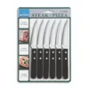 Amefa Pizza Steakmessen 6 Stuks Zwart