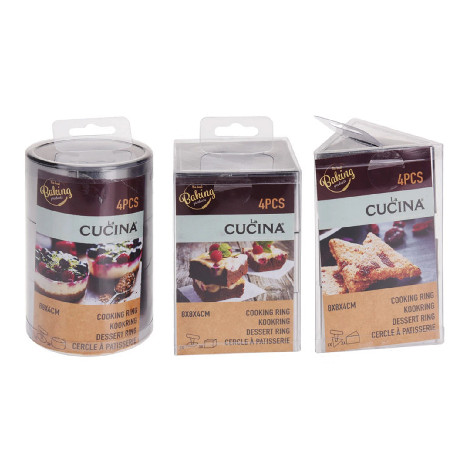 Merkloos Bakringen Set Van 4 3 Assorti Vormen 5 Merkloos Bakringen Set Van 4 3 Assorti Vormen - Afbeelding 5