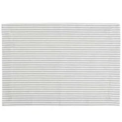 Linen & More Placemat Streep S/4 Lichtgrijs