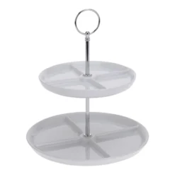 Excellent Houseware Etagere 2-laags Porselein