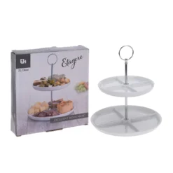 Excellent Houseware Etagere 2-laags Porselein -Exporteren Proef Loka Winkel 101 6978 3 1