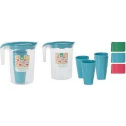 Excellent Houseware Schenkkan Met 4 Glazen 3 Assorti -Exporteren Proef Loka Winkel 101 6990 4 1