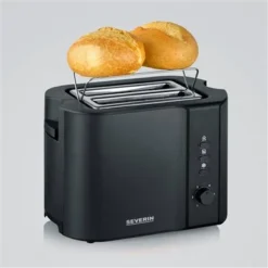 Severin Broodrooster 800W Mat-zwart RVS AT 9552 -Exporteren Proef Loka Winkel 101 9552 4 1