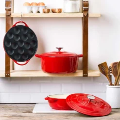 BK Bourgogne Braadpan Ø24 Cm Chili Red -Exporteren Proef Loka Winkel 102 4564 3 1 1