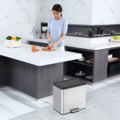 EKO Essential Recycling Pedaalemmer 2 X 15 Litermat RVS -Exporteren Proef Loka Winkel 102 4682 4 1