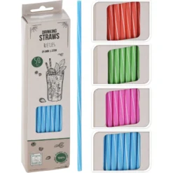 Rietjes Plastic 50 Stuks Assorti Kleur -Exporteren Proef Loka Winkel 102 4890 1