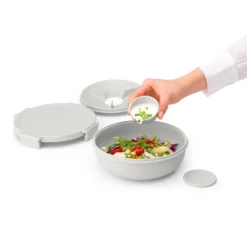 Brabantia Make En Take Salade Lunchkom 1,3 Liter Lichtgrijs -Exporteren Proef Loka Winkel 102 6368 3 1