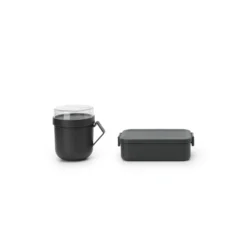 Brabantia Make En Take Lunchset 2 Delig Dark Grey -Exporteren Proef Loka Winkel 102 6665 3 1 1