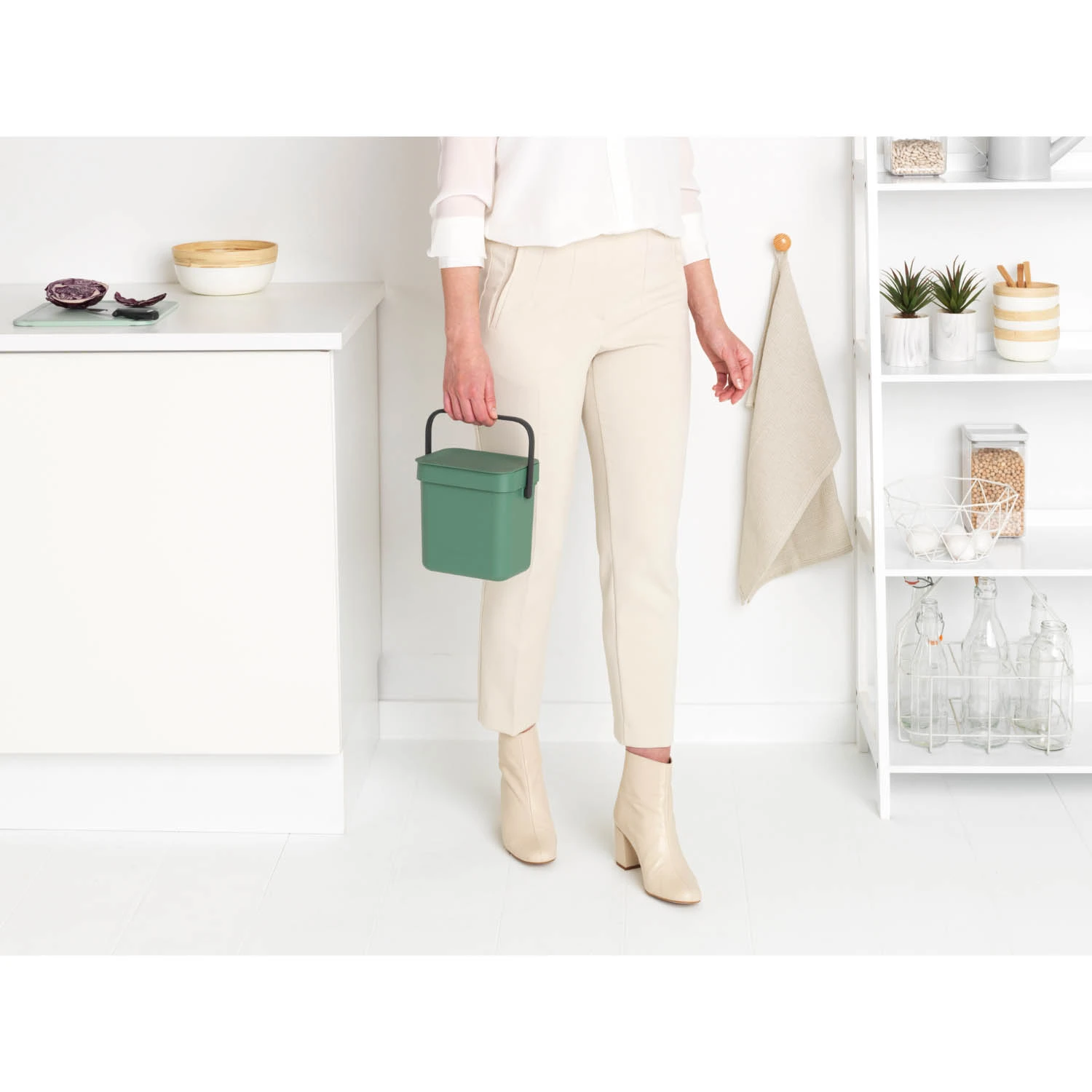 Brabantia Sort & Go Afvalbakje 3 L Fir Groen 5 Brabantia Sort & Go Afvalbakje 3 L Fir Groen - Afbeelding 5