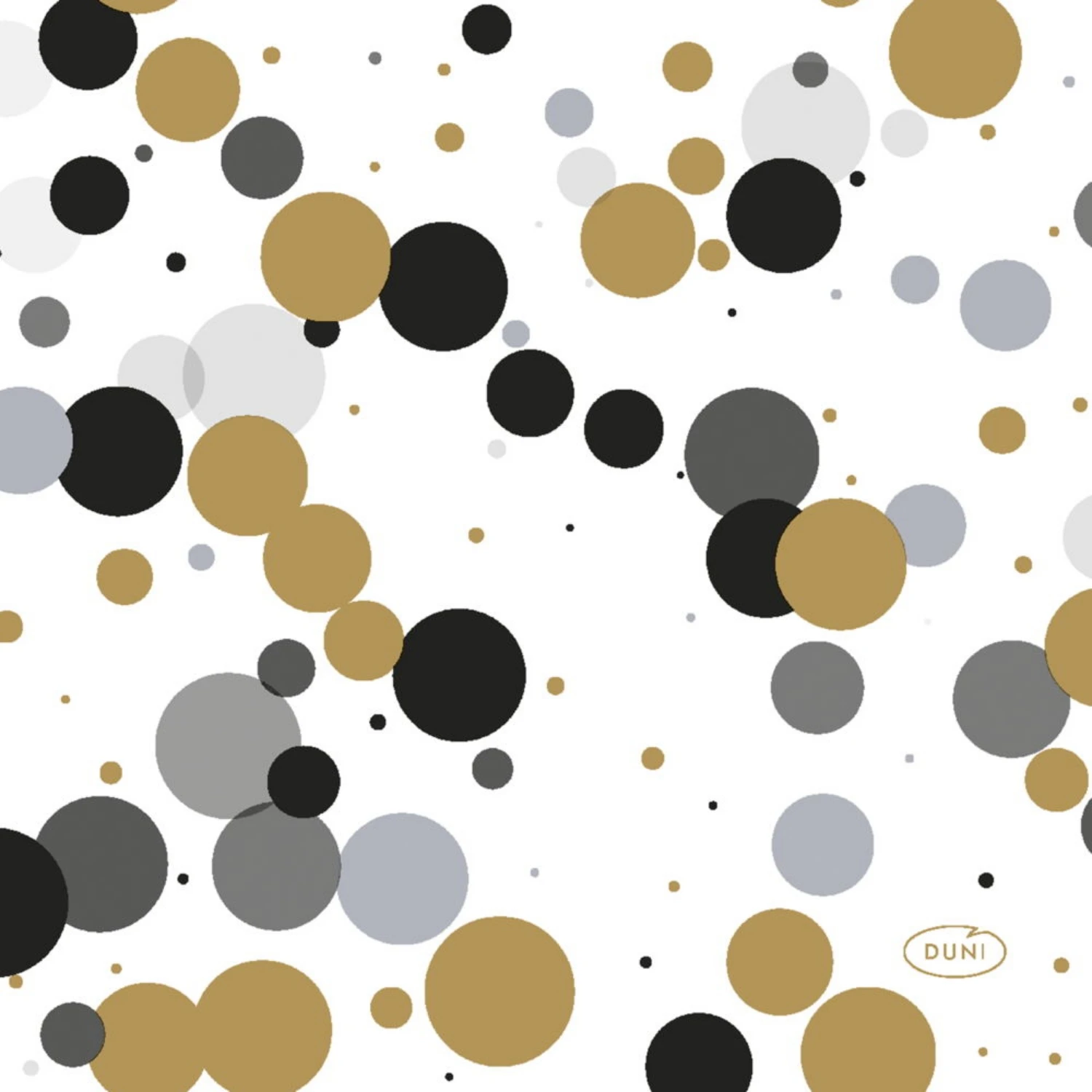 Servetten Festive Bubbles Black 24x24 Cm 2 Servetten Festive Bubbles Black 24x24 Cm - Afbeelding 2