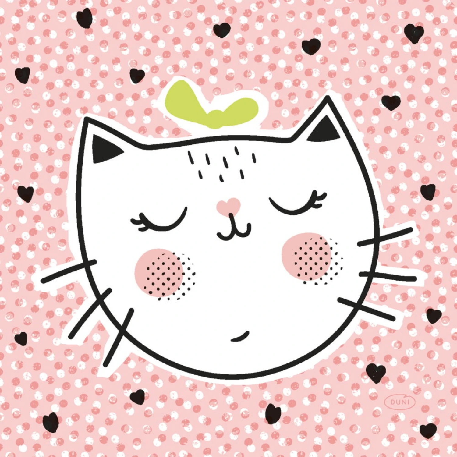 Servetten Playful Cat 33x33 Cm 2 Servetten Playful Cat 33x33 Cm - Afbeelding 2