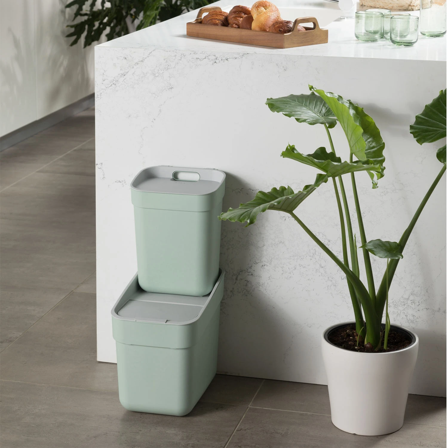 Curver Ready To Collect 10L Groen Grijs 5 Curver Ready To Collect 10L Groen Grijs - Afbeelding 5