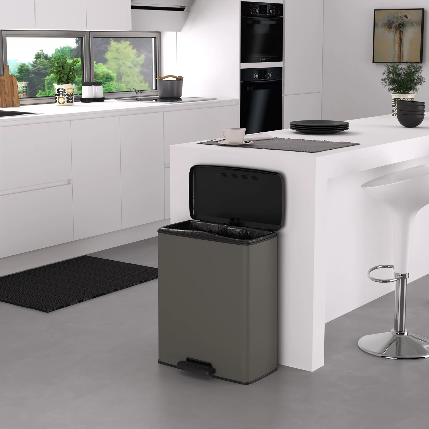 Curver Decobin 65L Rechthoek Cool Grey 4 Curver Decobin 65L Rechthoek Cool Grey - Afbeelding 4