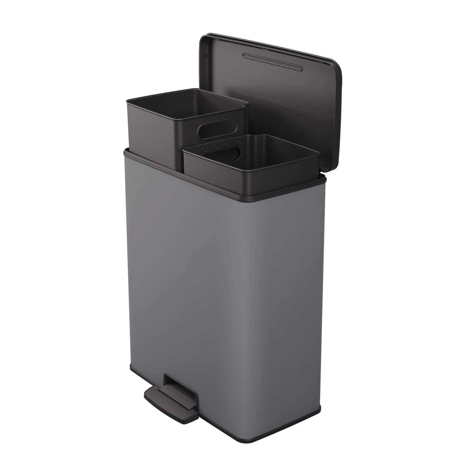 Curver Decobin Duo 26L/26L Cool Grey 2 Curver Decobin Duo 26L/26L Cool Grey - Afbeelding 2