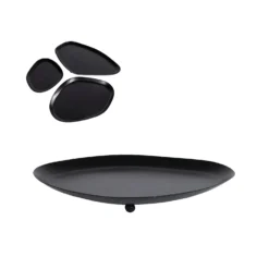 Onderbord Flow S Zwart Metaal 22x16x3cm