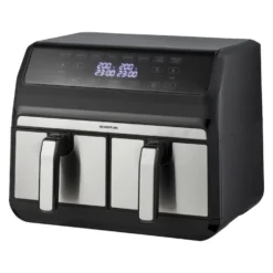 Inventum Hetelucht Friteuse Dubbel 2x 4 L Rvs/ Zwart 1700W