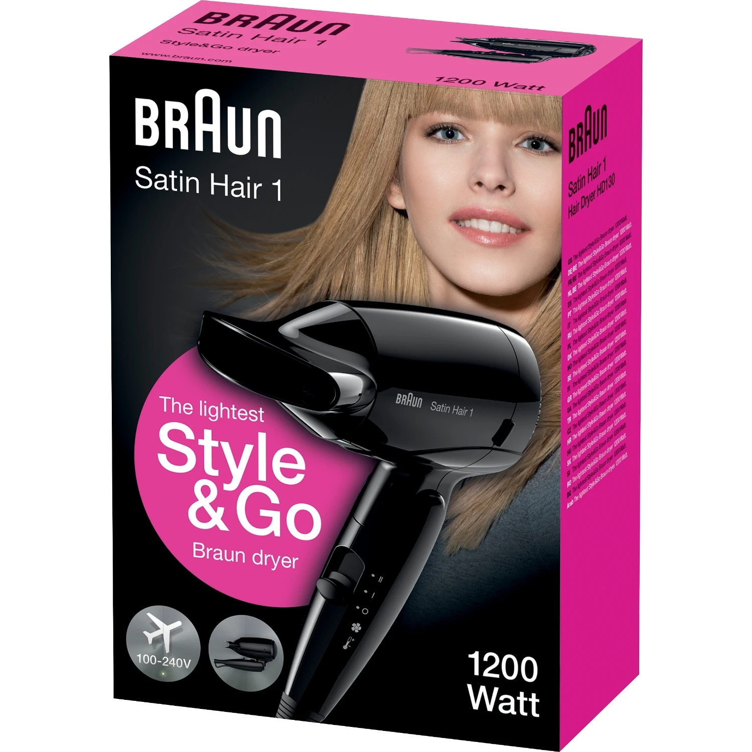 Braun Satin-Hair 1 Style&Go HD130E 2 Braun Satin-Hair 1 Style&Go HD130E - Afbeelding 2