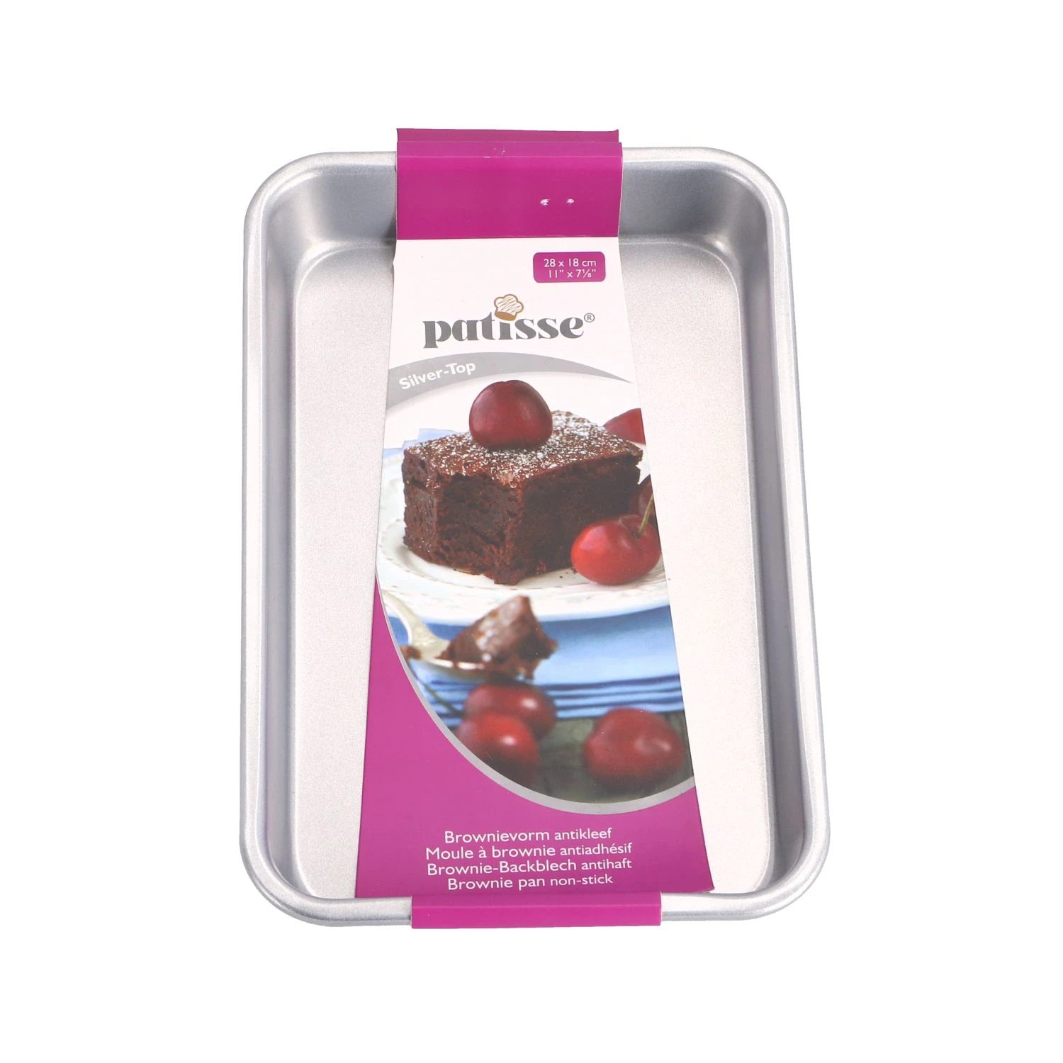 Patisse Brownievorm 28x18 Cm Zilver 2 Patisse Brownievorm 28x18 Cm Zilver - Afbeelding 2