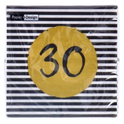 Servetten 30th Birthday 33x33 Cm