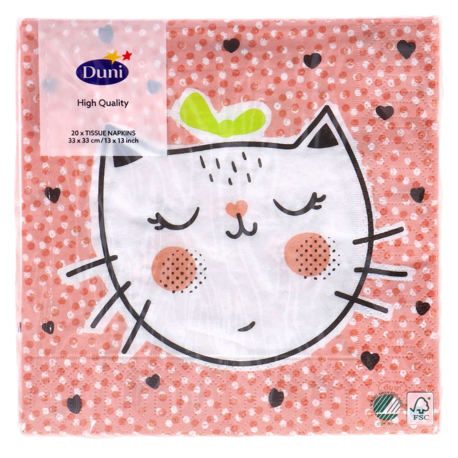 Servetten Playful Cat 33x33 Cm 1 Servetten Playful Cat 33x33 Cm