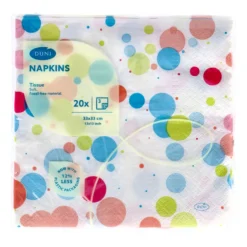Servetten Festive Bubbles Multi 33x33 Cm