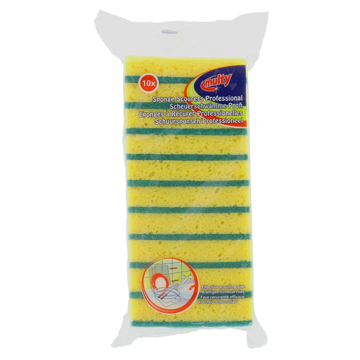 Multy Schuursponsen Professioneel 10 Stuks 1 Multy Schuursponsen Professioneel 10 Stuks