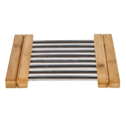 Onderzetter RVS Met Bamboe 21,5 X 22 Cm -Exporteren Proef Loka Winkel c529bc830a459ef5dfa6194fb01062b1